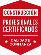 Sello de profesionales certificados de MCE Madrid para transmitir confianza en servicios de construcción